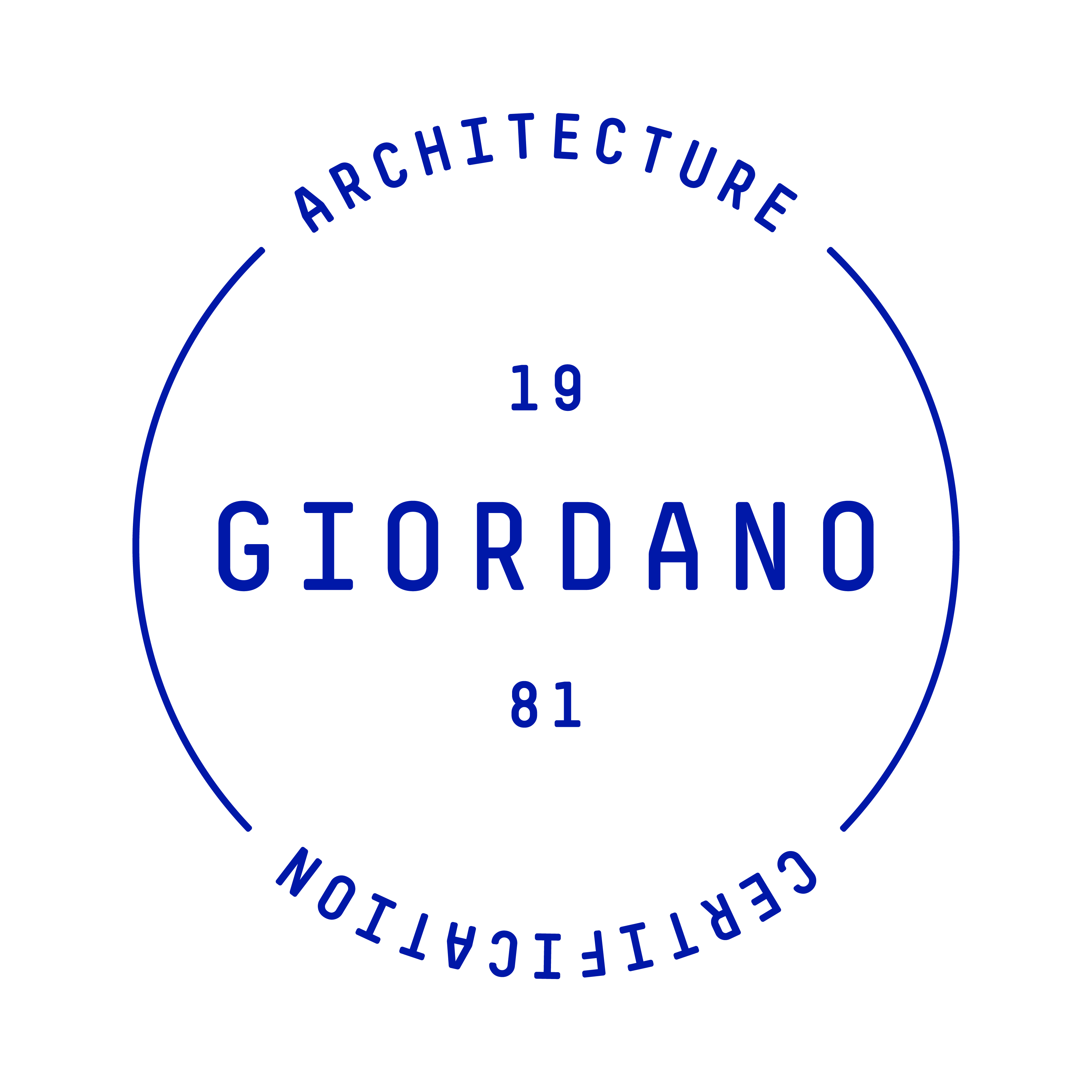 Giordano Architecture / CVertification logo